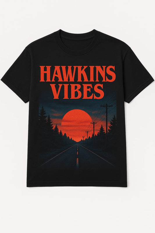 HAWKINS VIBES – RETRO SUNSET EDITION T-Shirt