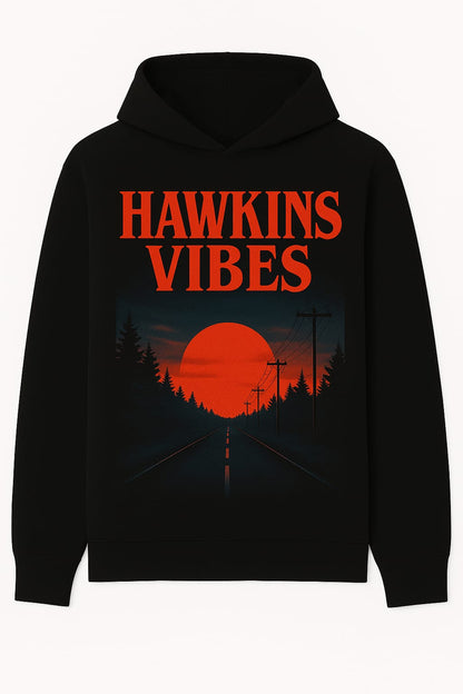 HAWKINS VIBES – RETRO SUNSET EDITION Hoody