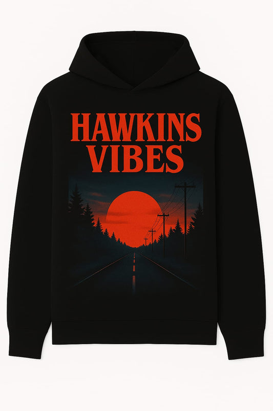 HAWKINS VIBES – RETRO SUNSET EDITION Hoody